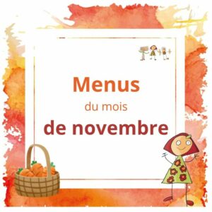 Menus du mois de Novembre